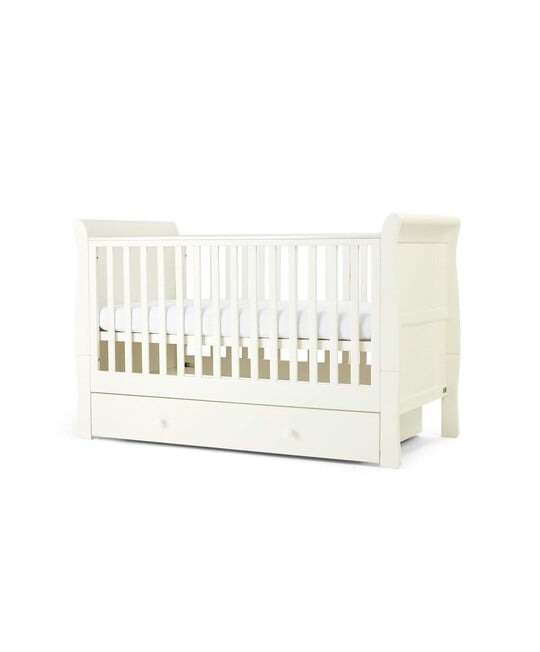 Mia 2 Piece Cotbed with Dresser Changer Set - White image number 4